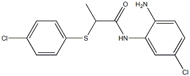 N-(2-amino-5-chlorophenyl)-2-[(4-chlorophenyl)sulfanyl]propanamide 구조식 이미지