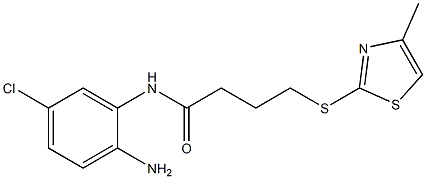 N-(2-amino-5-chlorophenyl)-4-[(4-methyl-1,3-thiazol-2-yl)sulfanyl]butanamide 구조식 이미지