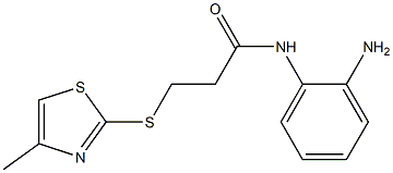 N-(2-aminophenyl)-3-[(4-methyl-1,3-thiazol-2-yl)sulfanyl]propanamide 구조식 이미지