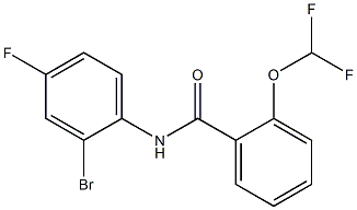 N-(2-bromo-4-fluorophenyl)-2-(difluoromethoxy)benzamide 구조식 이미지