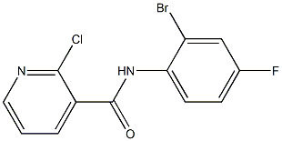 N-(2-bromo-4-fluorophenyl)-2-chloropyridine-3-carboxamide 구조식 이미지