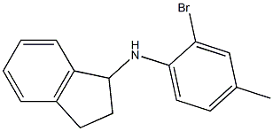 N-(2-bromo-4-methylphenyl)-2,3-dihydro-1H-inden-1-amine 구조식 이미지