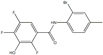 N-(2-bromo-4-methylphenyl)-2,4,5-trifluoro-3-hydroxybenzamide 구조식 이미지