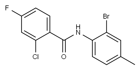 N-(2-bromo-4-methylphenyl)-2-chloro-4-fluorobenzamide Structure