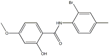 N-(2-bromo-4-methylphenyl)-2-hydroxy-4-methoxybenzamide 구조식 이미지