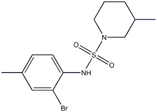 N-(2-bromo-4-methylphenyl)-3-methylpiperidine-1-sulfonamide 구조식 이미지