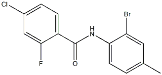 N-(2-bromo-4-methylphenyl)-4-chloro-2-fluorobenzamide 구조식 이미지