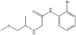 N-(2-bromophenyl)-2-[(1-methoxypropan-2-yl)amino]acetamide 구조식 이미지