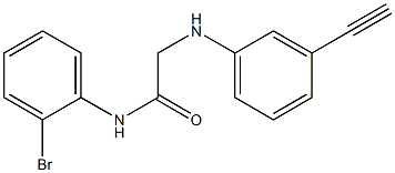 N-(2-bromophenyl)-2-[(3-ethynylphenyl)amino]acetamide 구조식 이미지