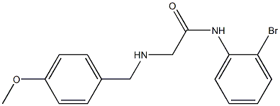 N-(2-bromophenyl)-2-{[(4-methoxyphenyl)methyl]amino}acetamide 구조식 이미지