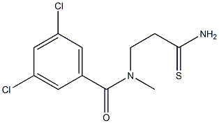 N-(2-carbamothioylethyl)-3,5-dichloro-N-methylbenzamide 구조식 이미지