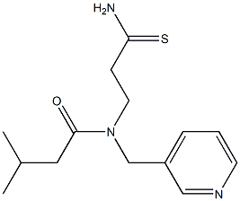 N-(2-carbamothioylethyl)-3-methyl-N-(pyridin-3-ylmethyl)butanamide 구조식 이미지