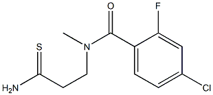 N-(2-carbamothioylethyl)-4-chloro-2-fluoro-N-methylbenzamide 구조식 이미지