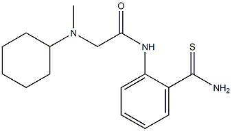 N-(2-carbamothioylphenyl)-2-[cyclohexyl(methyl)amino]acetamide 구조식 이미지