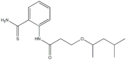 N-(2-carbamothioylphenyl)-3-[(4-methylpentan-2-yl)oxy]propanamide 구조식 이미지