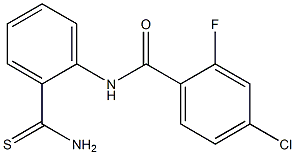 N-(2-carbamothioylphenyl)-4-chloro-2-fluorobenzamide Structure