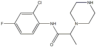 N-(2-chloro-4-fluorophenyl)-2-(piperazin-1-yl)propanamide 구조식 이미지