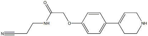 N-(2-cyanoethyl)-2-[4-(1,2,3,6-tetrahydropyridin-4-yl)phenoxy]acetamide 구조식 이미지