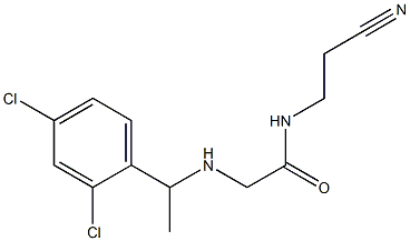 N-(2-cyanoethyl)-2-{[1-(2,4-dichlorophenyl)ethyl]amino}acetamide 구조식 이미지