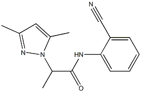 N-(2-cyanophenyl)-2-(3,5-dimethyl-1H-pyrazol-1-yl)propanamide 구조식 이미지