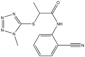 N-(2-cyanophenyl)-2-[(1-methyl-1H-1,2,3,4-tetrazol-5-yl)sulfanyl]propanamide 구조식 이미지