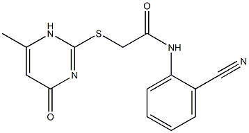 N-(2-cyanophenyl)-2-[(6-methyl-4-oxo-1,4-dihydropyrimidin-2-yl)sulfanyl]acetamide 구조식 이미지