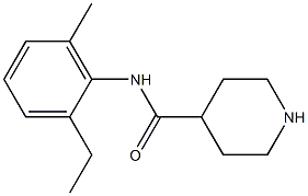 N-(2-ethyl-6-methylphenyl)piperidine-4-carboxamide Structure