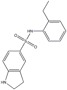 N-(2-ethylphenyl)-2,3-dihydro-1H-indole-5-sulfonamide 구조식 이미지