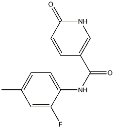 N-(2-fluoro-4-methylphenyl)-6-oxo-1,6-dihydropyridine-3-carboxamide 구조식 이미지