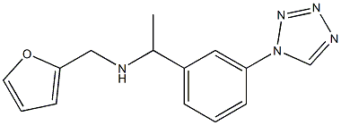 N-(2-furylmethyl)-N-{1-[3-(1H-tetrazol-1-yl)phenyl]ethyl}amine 구조식 이미지