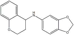 N-(2H-1,3-benzodioxol-5-yl)-3,4-dihydro-2H-1-benzopyran-4-amine Structure