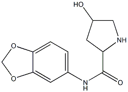 N-(2H-1,3-benzodioxol-5-yl)-4-hydroxypyrrolidine-2-carboxamide 구조식 이미지