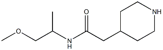 N-(2-methoxy-1-methylethyl)-2-piperidin-4-ylacetamide Structure