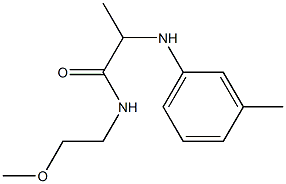 N-(2-methoxyethyl)-2-[(3-methylphenyl)amino]propanamide Structure