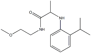 N-(2-methoxyethyl)-2-{[2-(propan-2-yl)phenyl]amino}propanamide Structure