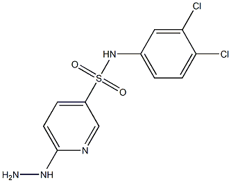 N-(3,4-dichlorophenyl)-6-hydrazinylpyridine-3-sulfonamide 구조식 이미지