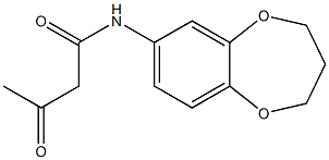 N-(3,4-dihydro-2H-1,5-benzodioxepin-7-yl)-3-oxobutanamide Structure