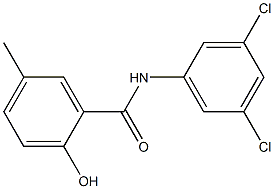 N-(3,5-dichlorophenyl)-2-hydroxy-5-methylbenzamide 구조식 이미지