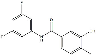 N-(3,5-difluorophenyl)-3-hydroxy-4-methylbenzamide 구조식 이미지