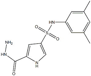 N-(3,5-dimethylphenyl)-5-(hydrazinocarbonyl)-1H-pyrrole-3-sulfonamide 구조식 이미지