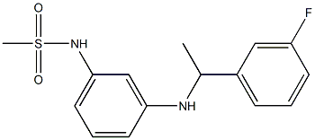 N-(3-{[1-(3-fluorophenyl)ethyl]amino}phenyl)methanesulfonamide 구조식 이미지