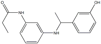 N-(3-{[1-(3-hydroxyphenyl)ethyl]amino}phenyl)propanamide Structure