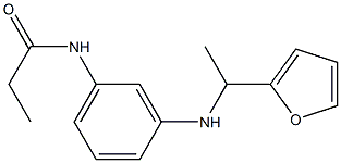 N-(3-{[1-(furan-2-yl)ethyl]amino}phenyl)propanamide 구조식 이미지