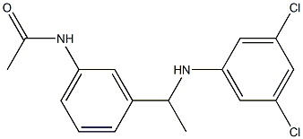 N-(3-{1-[(3,5-dichlorophenyl)amino]ethyl}phenyl)acetamide 구조식 이미지