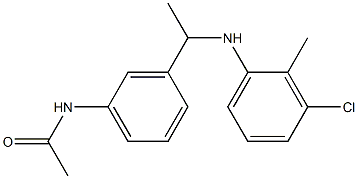 N-(3-{1-[(3-chloro-2-methylphenyl)amino]ethyl}phenyl)acetamide 구조식 이미지