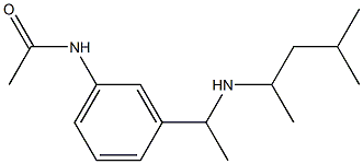 N-(3-{1-[(4-methylpentan-2-yl)amino]ethyl}phenyl)acetamide 구조식 이미지