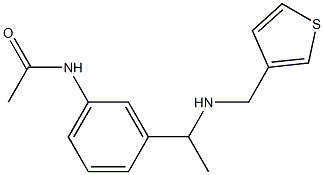 N-(3-{1-[(thiophen-3-ylmethyl)amino]ethyl}phenyl)acetamide 구조식 이미지