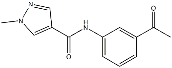 N-(3-acetylphenyl)-1-methyl-1H-pyrazole-4-carboxamide Structure
