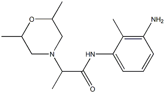 N-(3-amino-2-methylphenyl)-2-(2,6-dimethylmorpholin-4-yl)propanamide 구조식 이미지