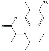 N-(3-amino-2-methylphenyl)-2-(butan-2-ylsulfanyl)propanamide 구조식 이미지